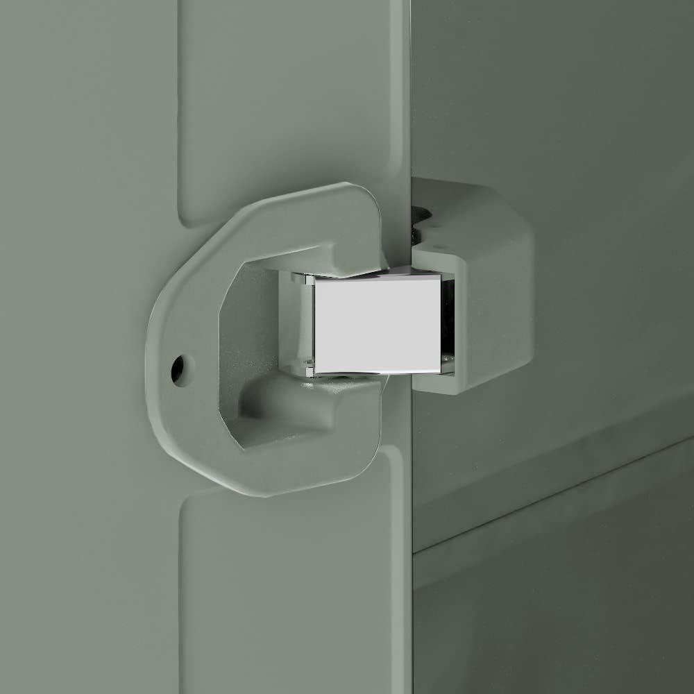 Armadio da Giardino 8 Ripiani 80x44x182 cm Keter Planet Outdoor Multispace Grigio e Verde