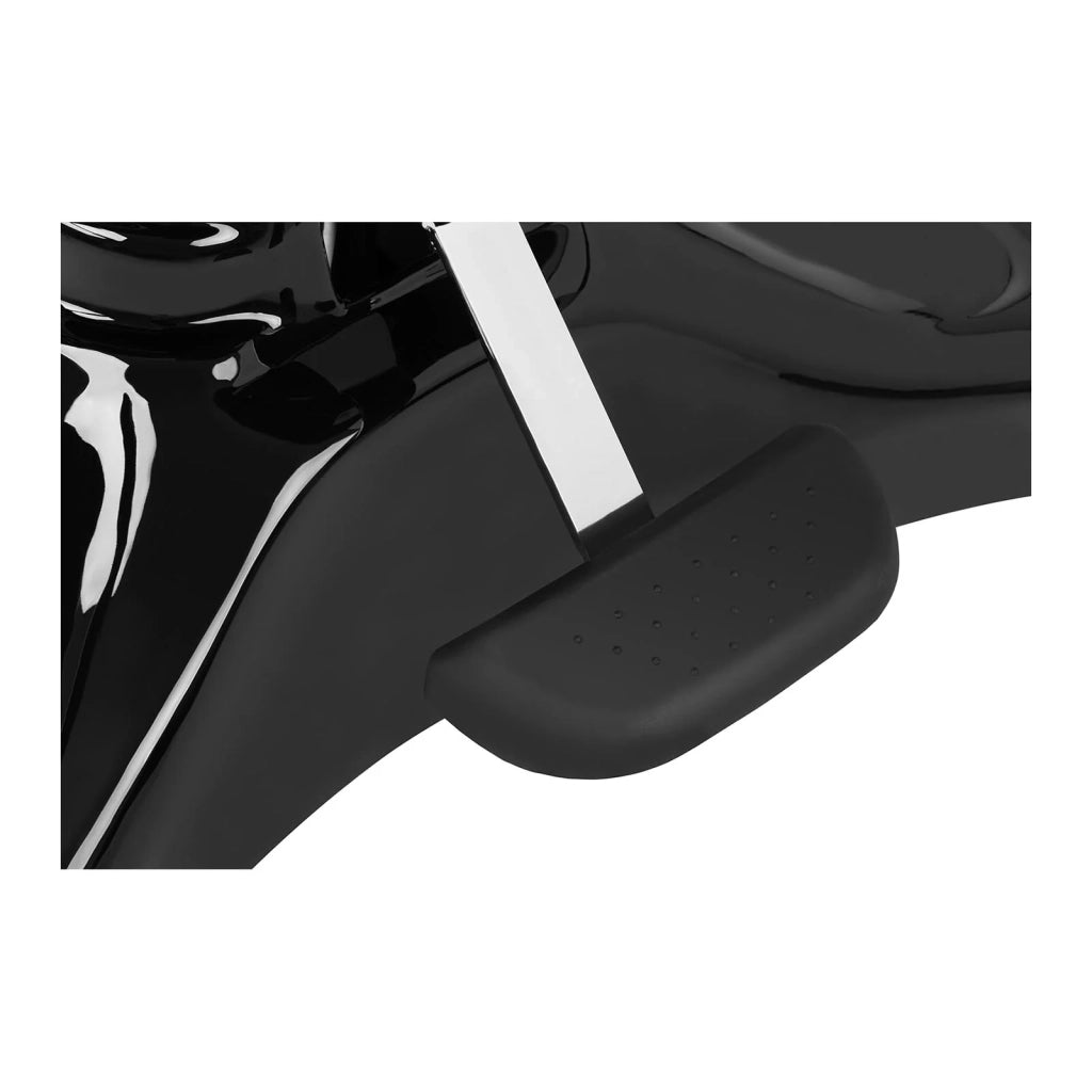 Poltrona elegante portata 200 kg girevole a 360° comoda imbottitura altezza regolabile nera 14_0001628