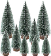 9 pezzi mini albero di Natale in cedro - artefatto con base in legno - tavolo con piccolo albero di Natale - decorazioni invernali per Natale (10cm/15cm/20cm)