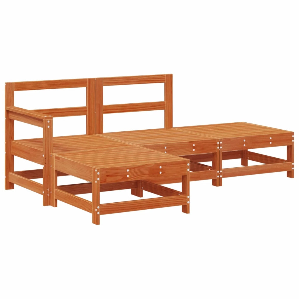 Set Lounge da Giardino 4 pcs Marrone Cerato 3418114