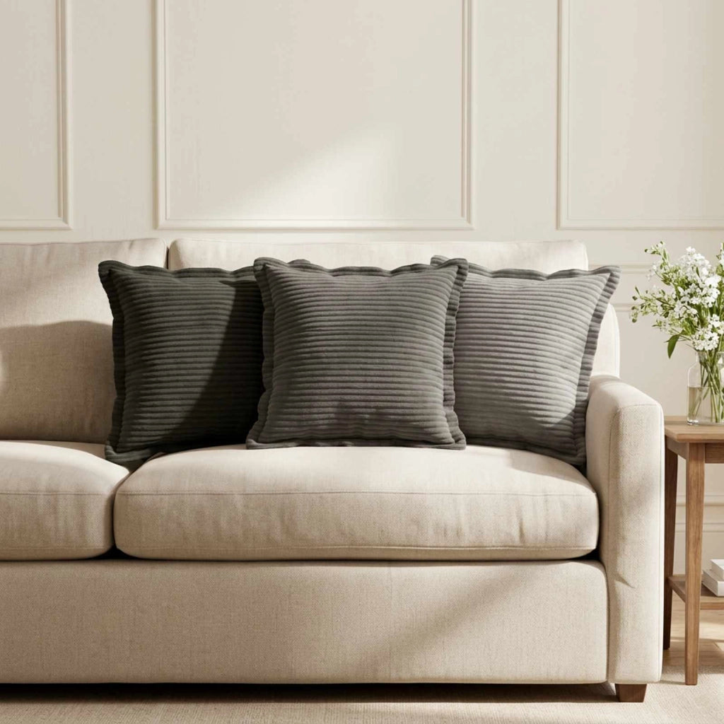 Federa 2 pz HOUTEN Antracite 30 x 30 cm corduroy 915837