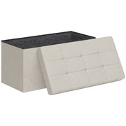 Pouf con cassetti ¨C zephmum ¨C crema 76x38x38 cm