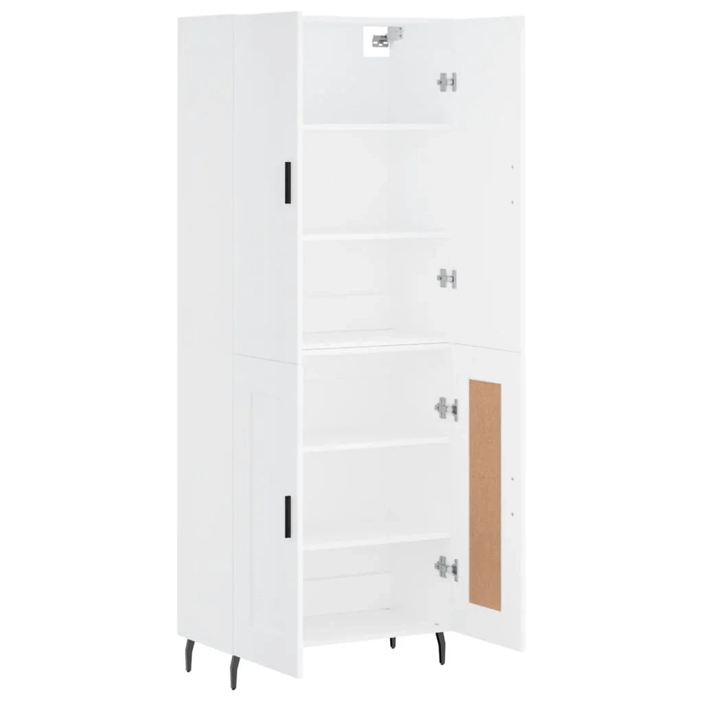Buffet credenza cassettiera mobiletto mobile contenitore organizer cucina soggiorno salotto alto 69,5 x 34 x 180 cm legno ingegnerizzato bianco 02_0032656