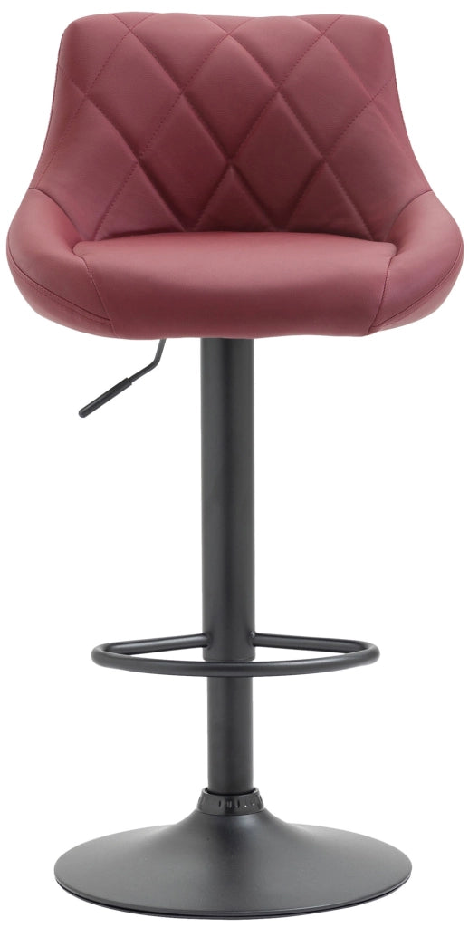 Sgabello Lazio in similpelle bordeauxrot,nero