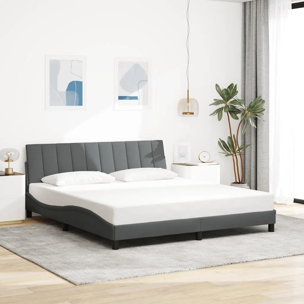 Giroletto senza Materasso Hanko Grigio Scuro 180x200 cm Tessuto 3310476