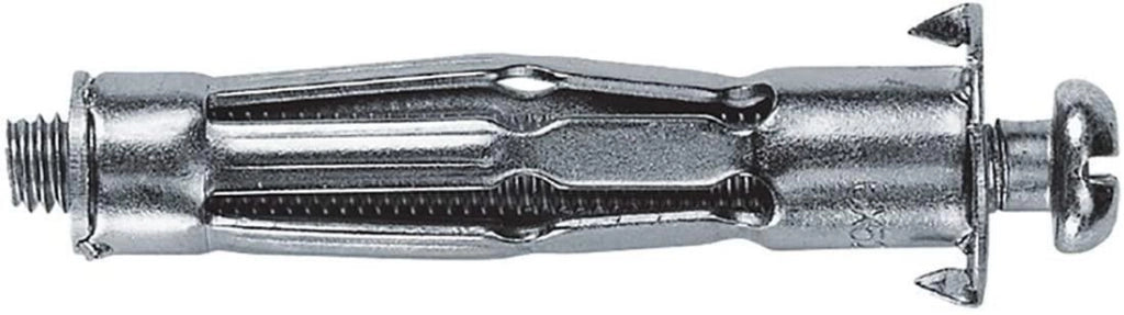 Fischer 519770 HM Tassello Metallico con Vite 4x45 S Acciaio Zincato per Cartongesso e Pannelli Spessore 16-23 mm colore Grigio