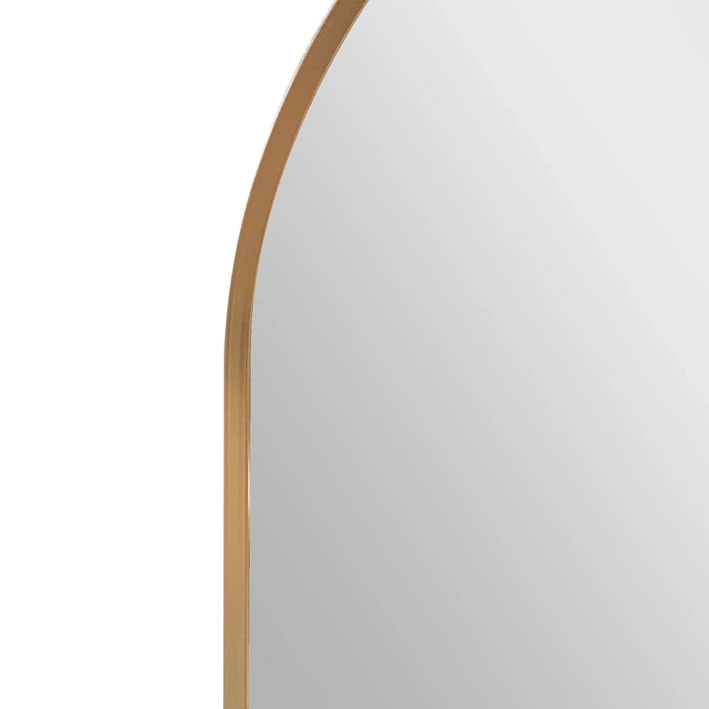 Specchio da parete ellittico 40 x 80 cm oro 03_0007898
