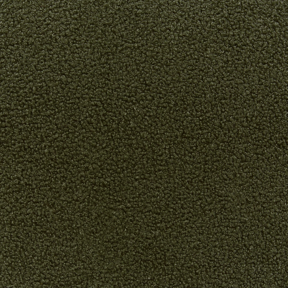 Letto King Size EU con rivestimento in bouclè verde e rete a doghe 160 x 200 cm con spessa testiera imbottita e pediera