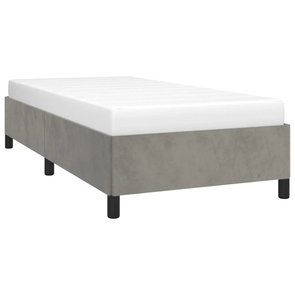 Giroletto senza Materasso-Struttura Letto Grigio Chiaro 100x200 cm Velluto 850474