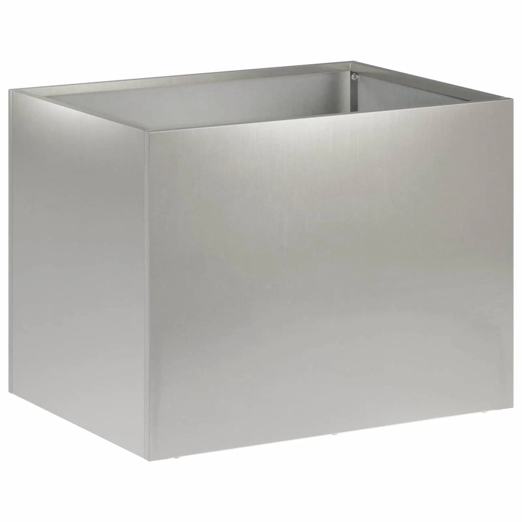 Vaso da giardino 2 pz Argento 40 x 30 x 30 cm Acciaio Inox 8005199