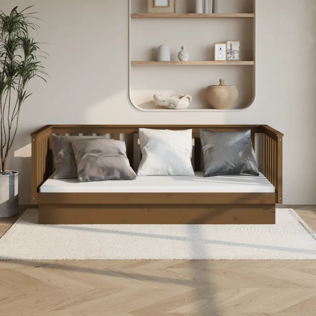 Letto singolo | Letto per adulti | Dormeuse Ambra 100x200 cm in Legno Massello di Pino