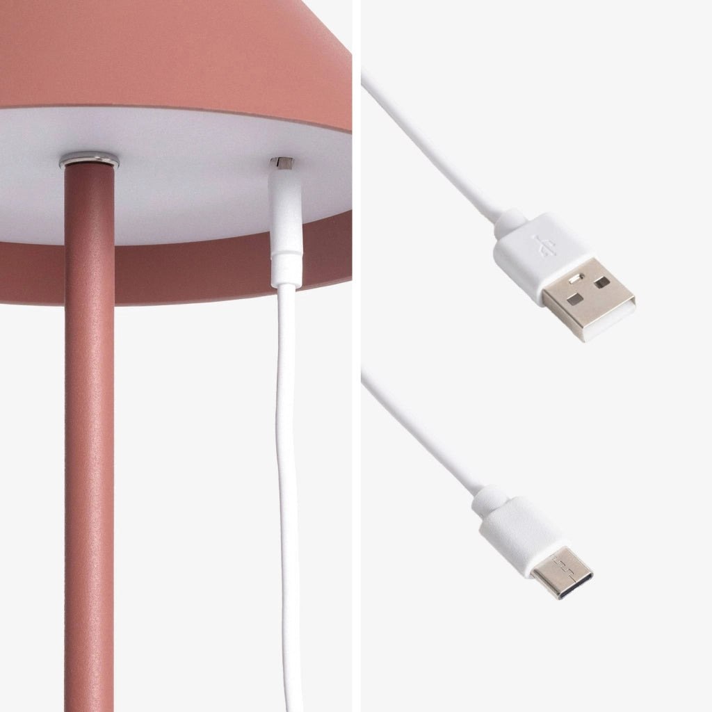 Lampada da tavolo led senza fili, 135cm, terracotta