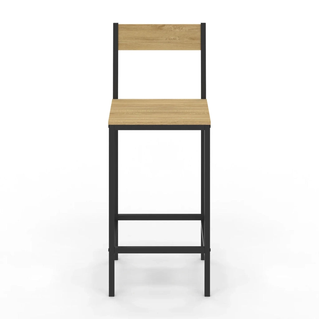 IDMarket - Set di 6 sgabelli da bar DETROIT con schienale sedia da cucina di design industriale