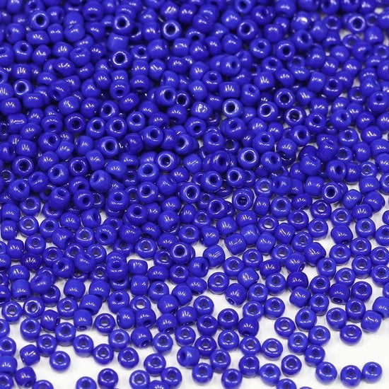 Kralen Koningsblauvi 3mm per 100 Gram, 3600 Stuks, 8/0 Glazen perle per la Creazione di Gioielli, Bracciali, Collane e Orecchini (Koningsblauw)