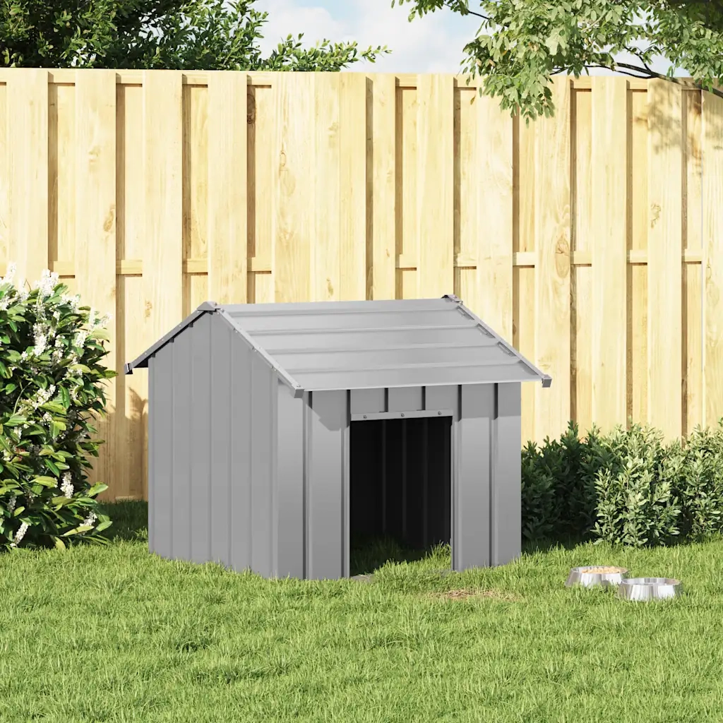 Casetta per Cani con Tetto 85x107x81 cm Acciaio Zincato 4100914