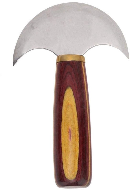 Manicotto Rotondo in Legno con Maniglia in Acciaio - Progettato per un Ergonomia Ottimale - Adatto per Tagliare e Smussare - Taglierino con Maniglia