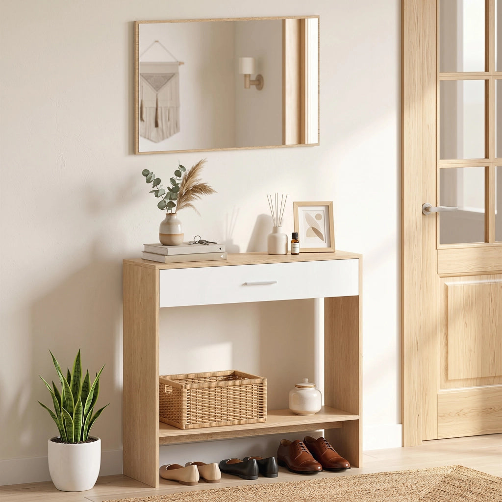 Console tavolo ¨C zephmum ¨C 91.5x27.9x85.5 cm quercia