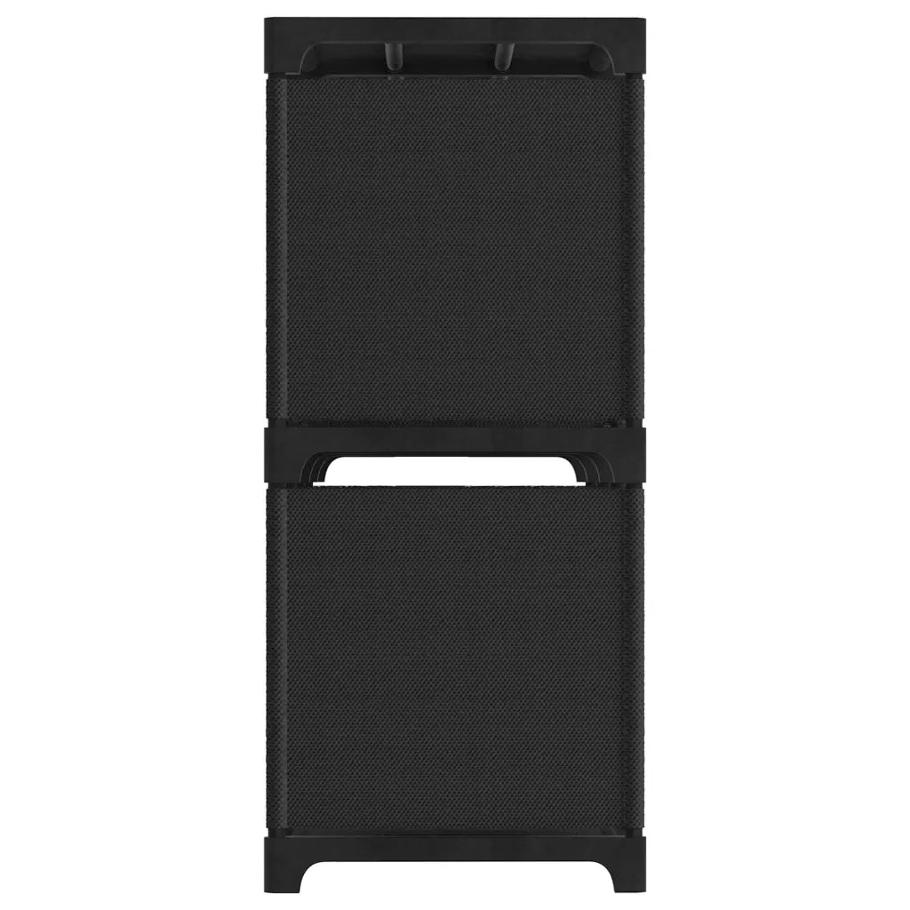 Mensola con 6 Vani a Cubo Nera 103x30x72,5 cm in Tessuto 322606