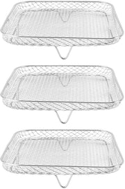 Frittiera a 3 livelli in acciaio inossidabile 304 - Dehydratore a 8 pollici - Flusso d'aria migliorato