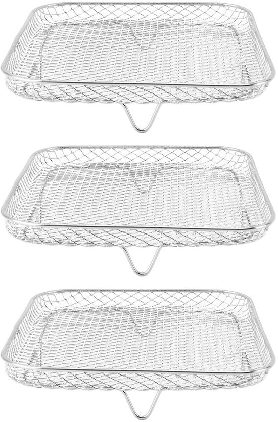 Frittiera a 3 livelli in acciaio inossidabile 304 - Dehydratore a 8 pollici - Flusso d'aria migliorato