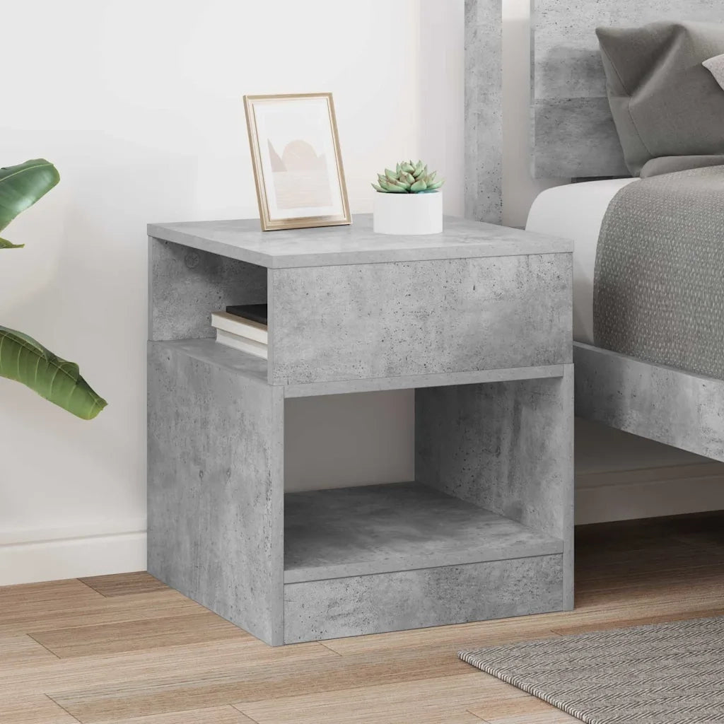 Tavolino Grigio cemento 40,5 x 40 x 45 cm Legno multistrato