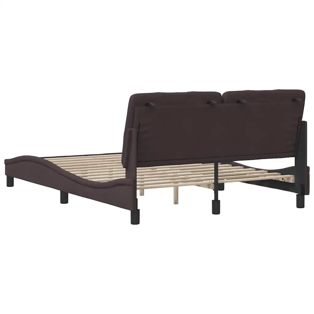 Giroletto senza Materasso-Struttura Letto Marrone Scuro 120x200 cm Tessuto 339439