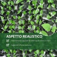 Rotolo di Siepe Artificiale 3x1 m in PE e Tessuto per Balcone e Giardino, Verde Chiaro e Verde Scuro