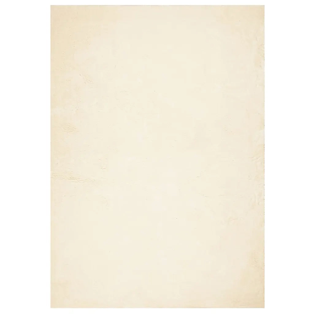 Tappeto a Pelo Corto HUARTE Morbido e Lavabile Crema 120x170 cm 375038