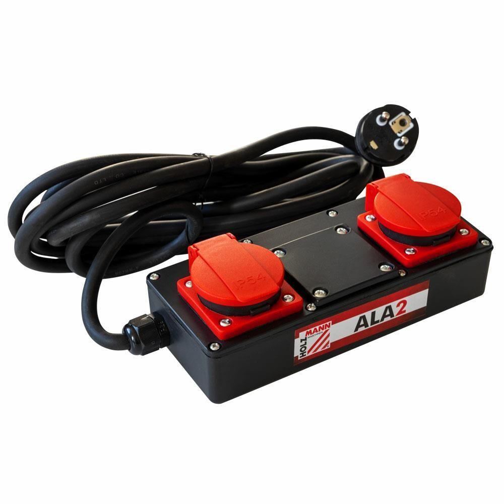 Holzmann ALA2_230V unità di distribuzione dell'energia (PDU) 2 presa(e) AC Nero, Rosso