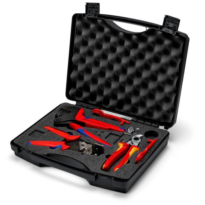 Knipex 97 91 04 V01 pinza crimpatrice Set di dadi per cavi Grigio, Arancione, Rosso