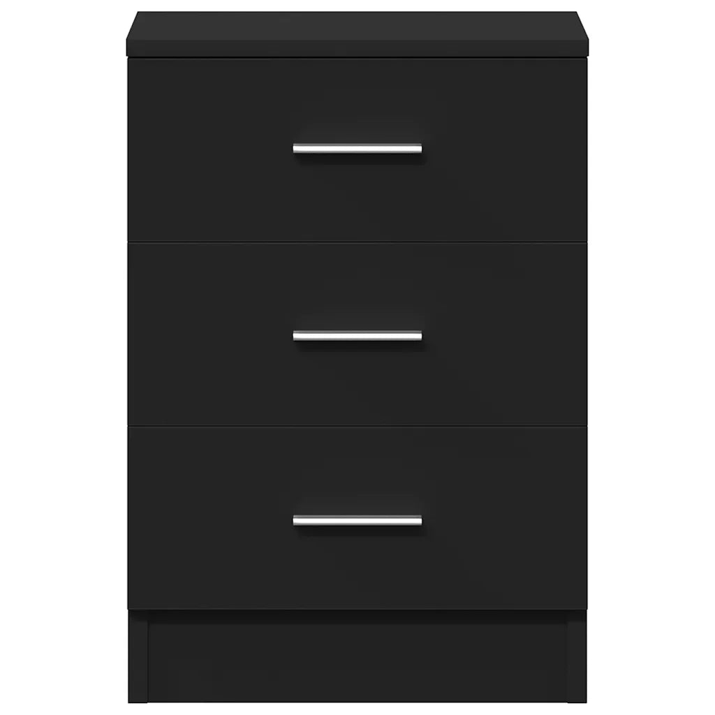 Comodini 2 pz Neri 38x35x56 cm in Legno Ingegnerizzato 800453