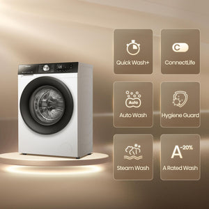 Hisense WD3S8043BW3 lavasciuga Libera installazione Caricamento frontale Bianco D