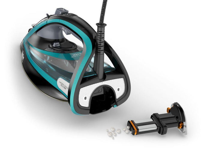 Tefal Ultimate Pure FV9844 Ferro da stiro a secco e a vapore Piastra Durilium Autoclean 3200 W Nero, Blu