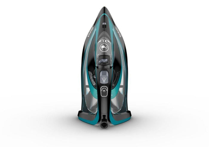 Tefal Ultimate Pure FV9844 Ferro da stiro a secco e a vapore Piastra Durilium Autoclean 3200 W Nero, Blu