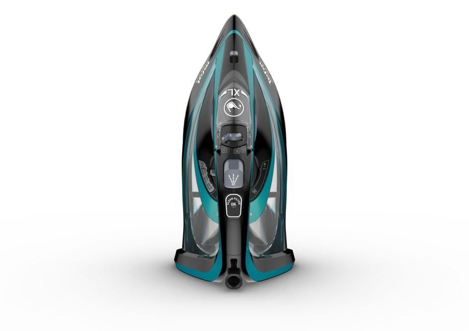 Tefal Ultimate Pure FV9844 Ferro da stiro a secco e a vapore Piastra Durilium Autoclean 3200 W Nero, Blu