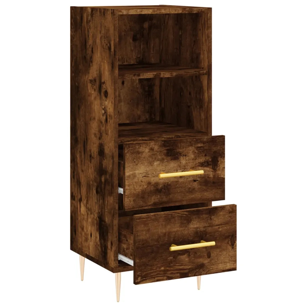 Credenza Rovere Fumo 34,5x34x90 cm in Legno Multistrato 828657