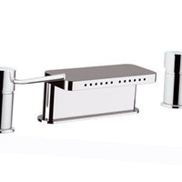 Rubinetto bordo vascacon deviatore, bocca con effetto multigetto e doccetta - serie minimal