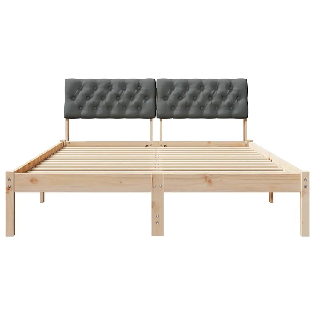 Struttura del Letto marrone e grigio scuro 160 x 200 cm 878595