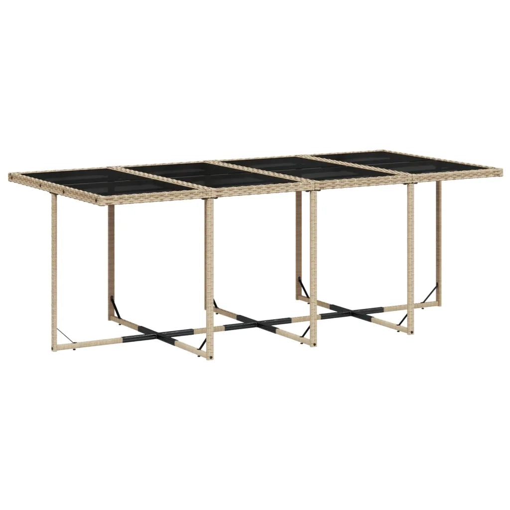 Set da Pranzo da Giardino 13 pz con Cuscini Beige in Polyrattan 3277749