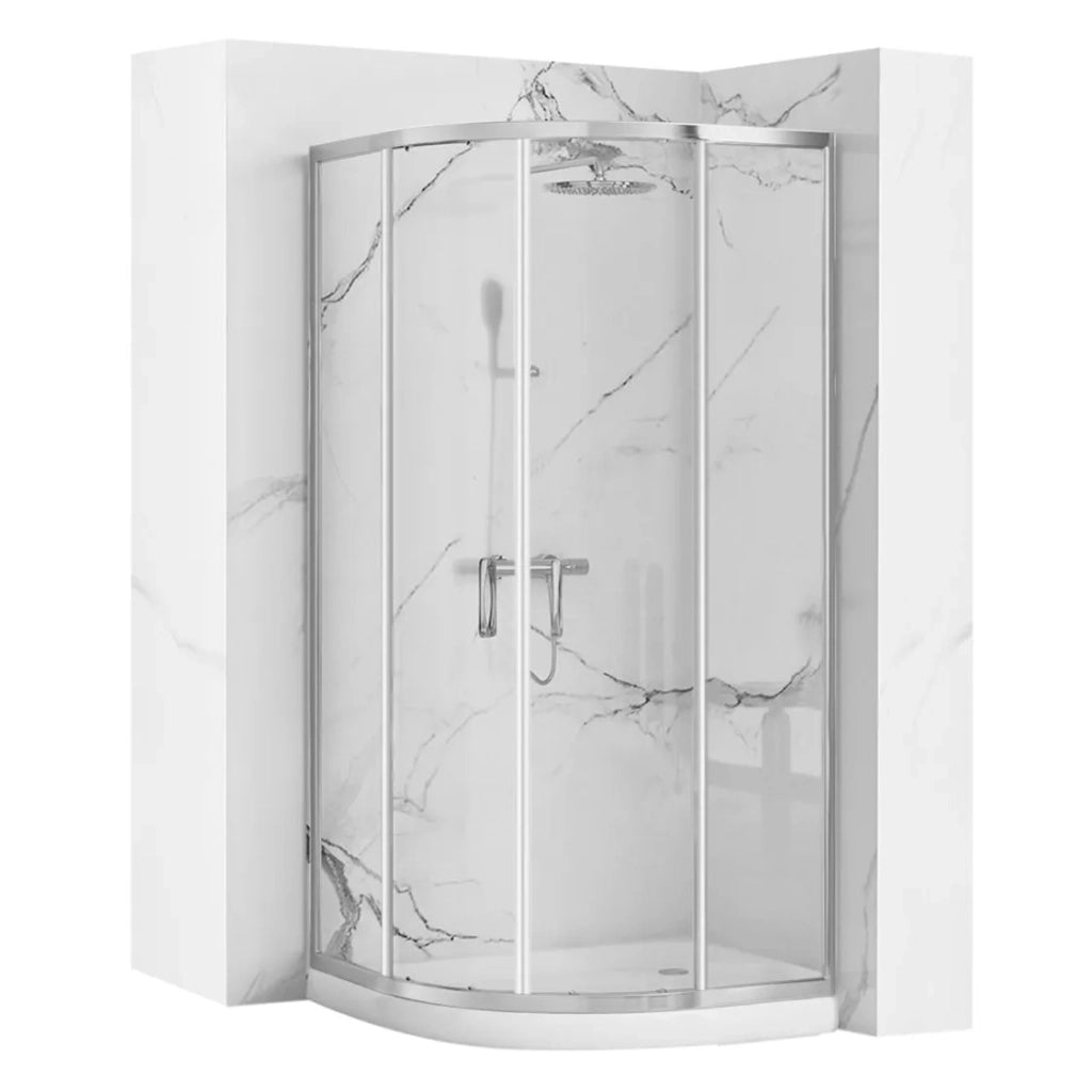Cabina Doccia Rea Look Chrome 80x80 Senza piatto doccia