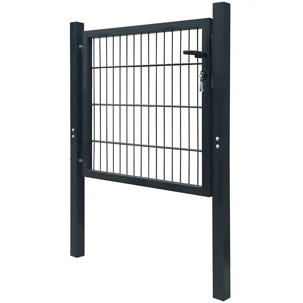 Cancello per Recinzione in Acciaio Antracite 100x100 cm 142026