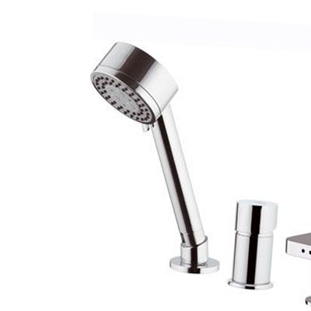 Rubinetto bordo vascacon deviatore, bocca con effetto multigetto e doccetta - serie minimal