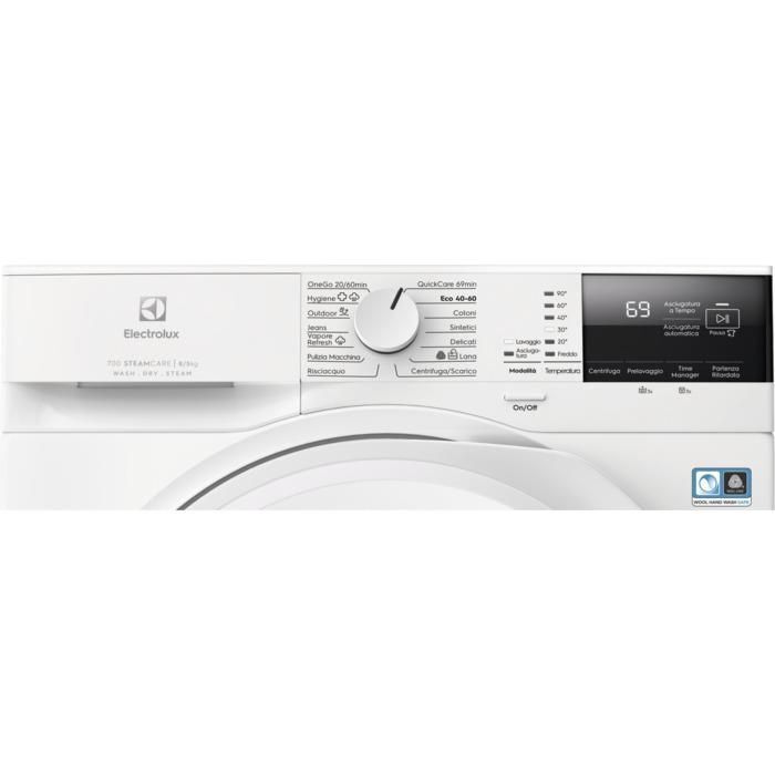Electrolux EW7W285W lavasciuga Libera installazione Caricamento frontale Bianco D