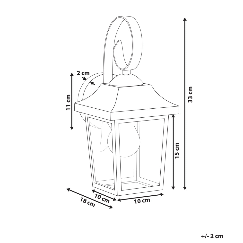 Lampada da parete per esterni Lampada da parete nera Sconce in metallo ferro vetro opaco Design moderno Giardino del patio