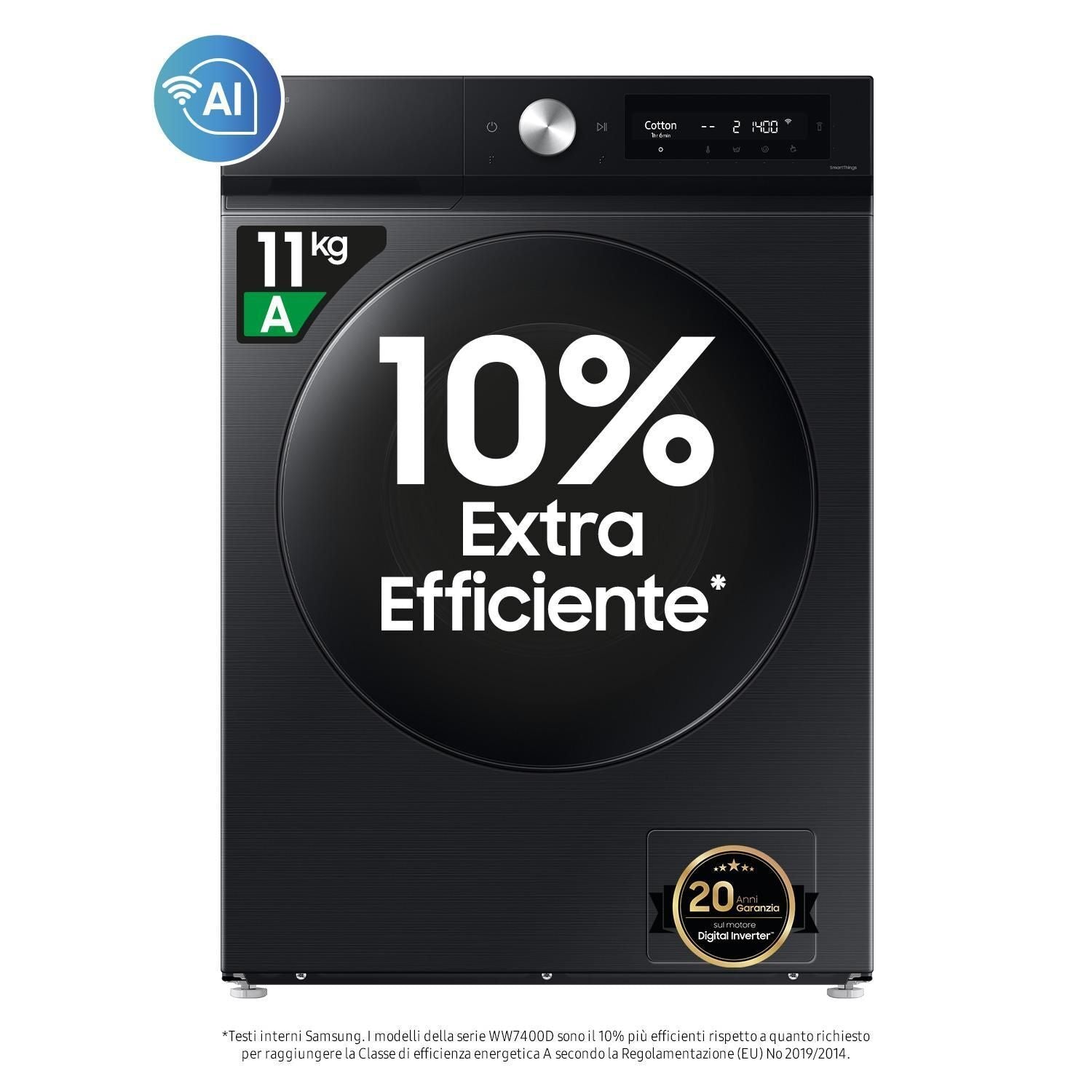 Samsung WD11DB7B85GBU3 Lavasciuga Ai Control Ecodosatore 11-6Kg