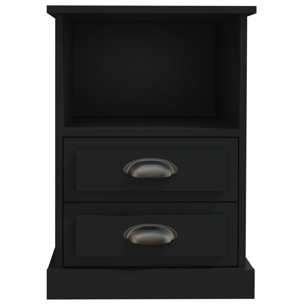 Comodini 2 pz-Set di 2 Tavolino da notte Neri 43x36x60 cm