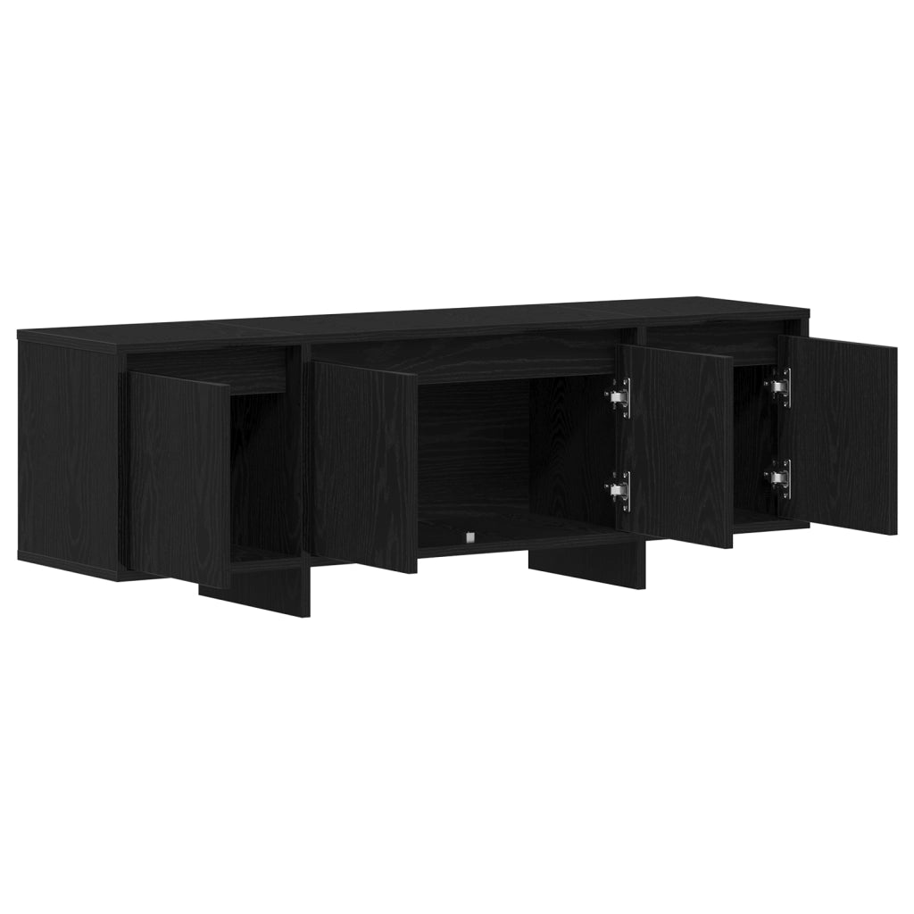 Mobile TV  Nero Rovere 120x30x40,5 cm in legno ingegnerizzato