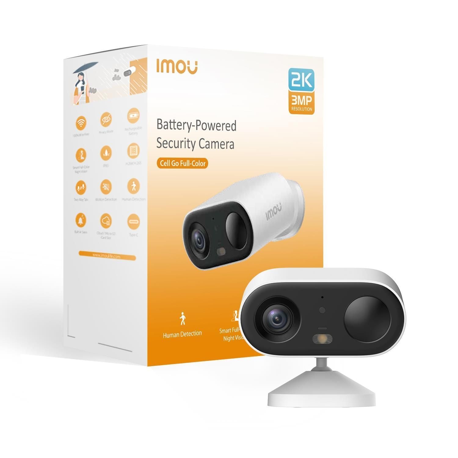 Imou Cell go Full Color Capocorda Telecamera di sicurezza IP Esterno 2304 x 1296 Pixel Soffitto/muro