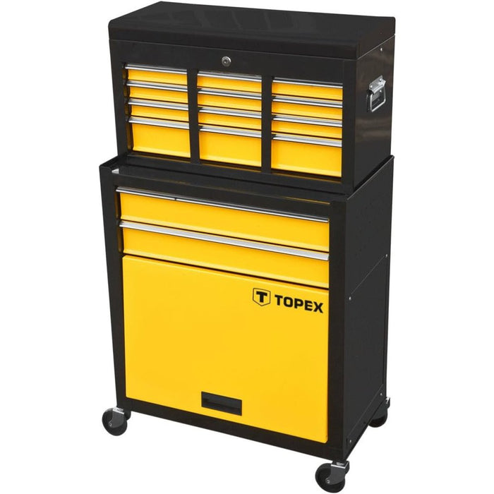 Topex 79r500 carrello portautens nsili, 2 cassetti, scaffale larg