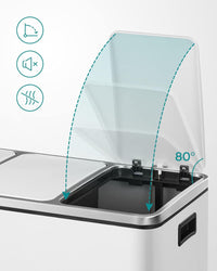 Cestino triplo VALORA per la raccolta differenziata, bianco, 54 l LTB54WT